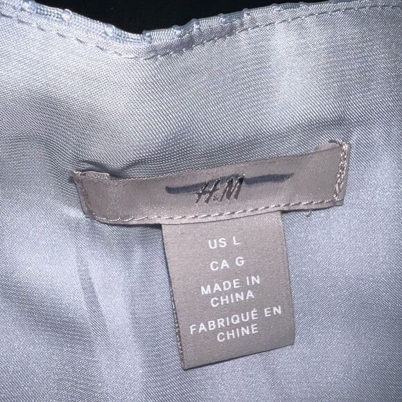 H&M Slate Blue Flared Peplum Style Tank Top Size Large EUC - Picture 5 of 8